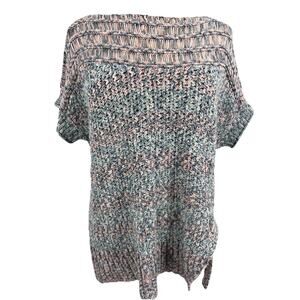 Anthropologie Pilcro Sweater Tee Size SP Oversized Short Sleeve Knit Beach